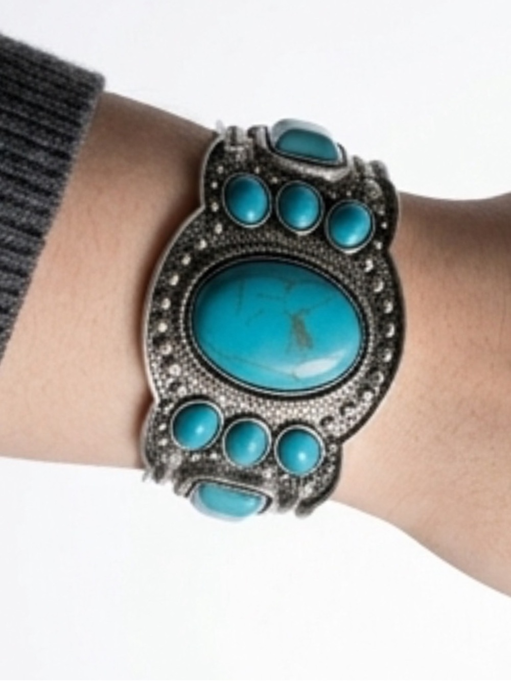 VINTAGE silver BOHO cuff bracelet
